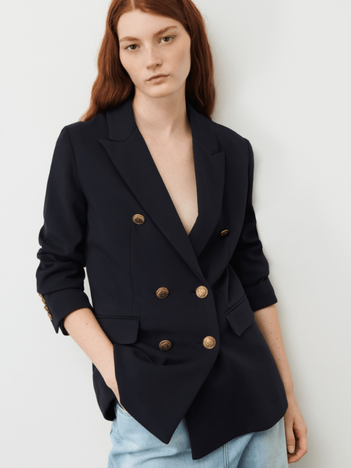 Marella Dresses Marella ELIOT Navy Jersey Blazer 2339110634 002 izzi-of-baslow