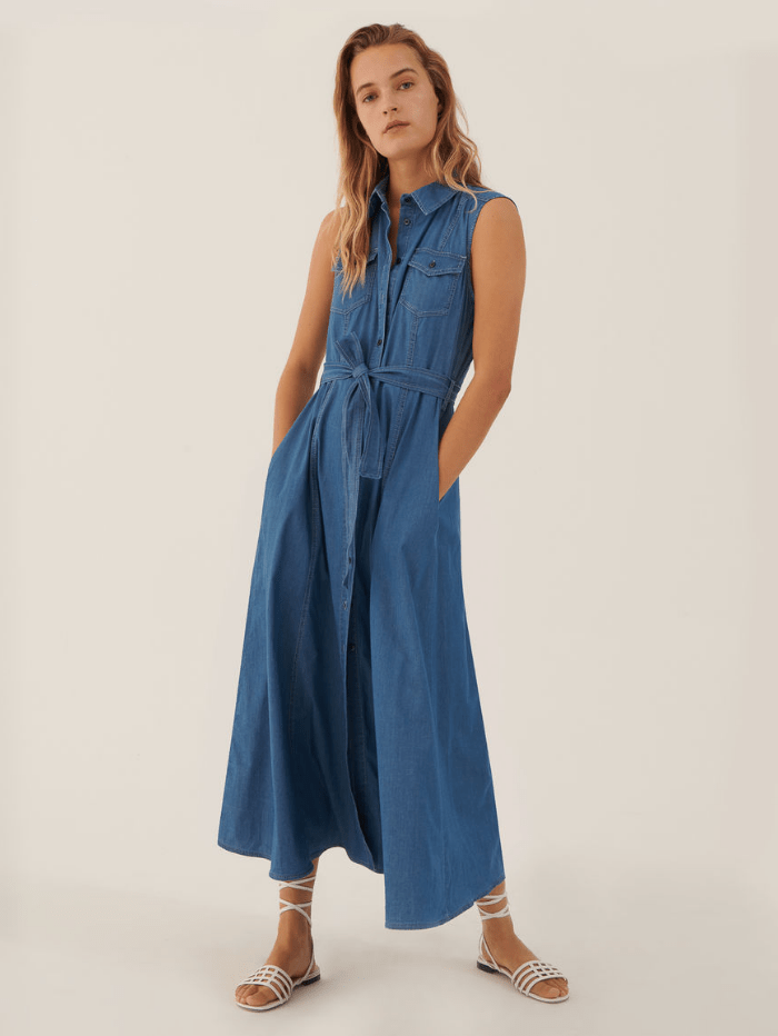 Marella Dresses Marella FALESIA Denim Maxi Dress 32213812 izzi-of-baslow