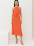 Marella Dresses Marella INFANTE Silk Blended Orange Dress 2332211132 izzi-of-baslow