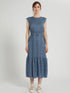 Marella Dresses Marella OBOLO Blue Pattern Midi Dress 32211621 002 izzi-of-baslow