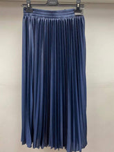 Marella Skirt Marella Tartufo Pleated Metallic Blue Skirt izzi-of-baslow