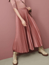Marella Skirts Marella DOMINO Pink Maxi Pleated Skirt 31060229 003 izzi-of-baslow