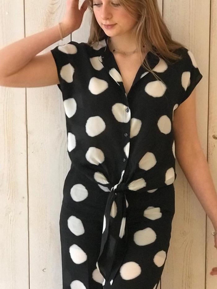 Marella Tops Marella MANIOCA Silk Spotted Shirt 31111112 izzi-of-baslow