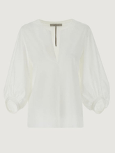 Marella Tops Marella MASTER White Balloon Sleeve Shirt 31111612200 izzi-of-baslow