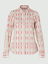 Marella Tops Marella RISTORO Red Chain Patterned Shirt 31111121 001 izzi-of-baslow