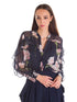 Marella Tops Marella SIEPE Navy Floral Blouse 31111722 005 izzi-of-baslow