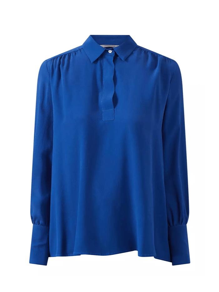 Marella Tops Marella VANNA Royal Blue Silk Shirt 311613282 004 izzi-of-baslow