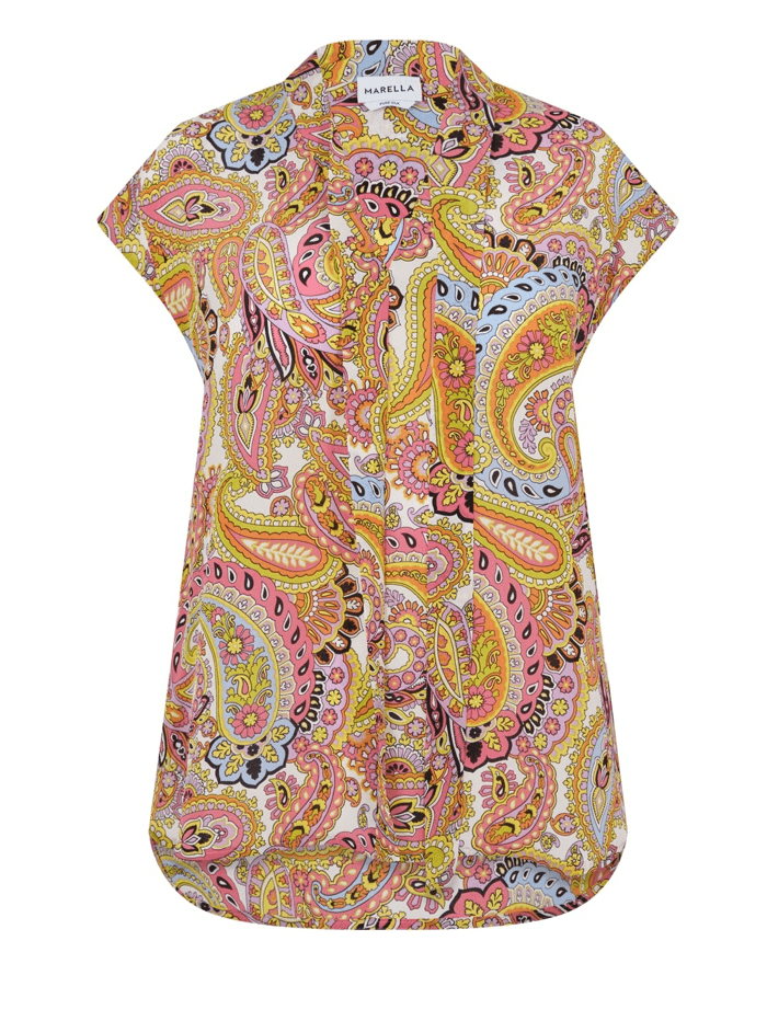 Marella Tops Marella ZITA Paisley Printed Silk Blouse 2331111531 006 izzi-of-baslow