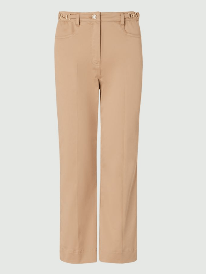 Marella Trousers Marella DIVA Camel Cropped Trousers 31311121 001 izzi-of-baslow