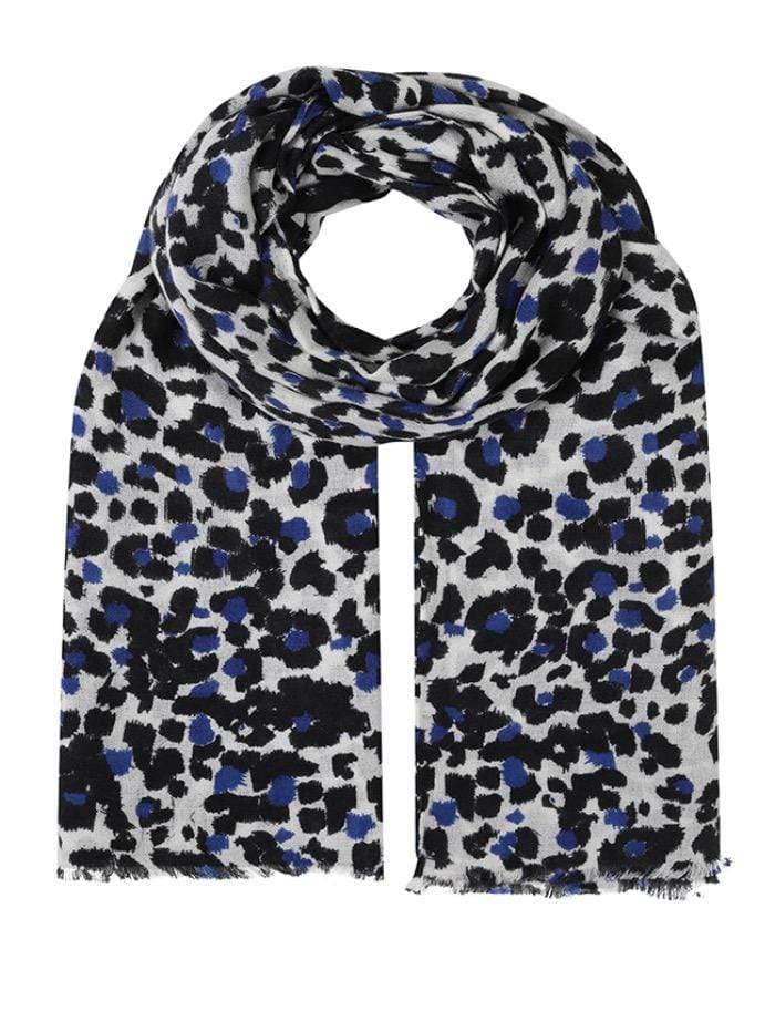 Mercy Delta Accessories One Size Mercy Delta Woven Leopard Lapis Cashmere Wrap izzi-of-baslow