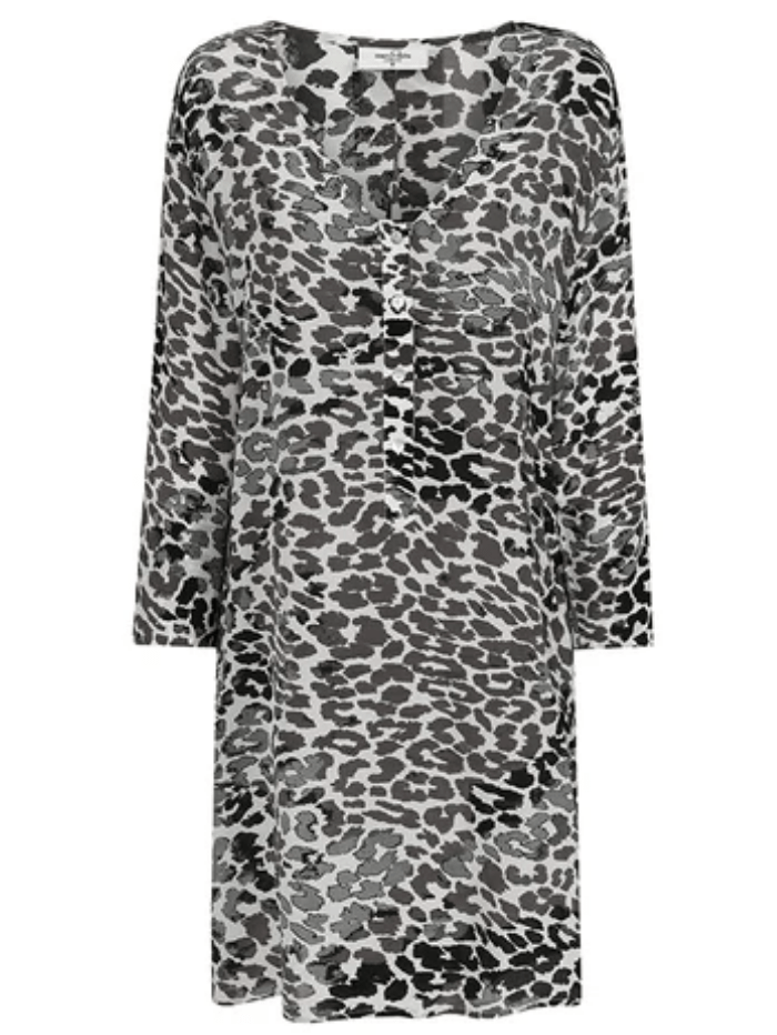 Mercy Delta Dresses Mercy Delta Lambton Leopard Ombre Monochrome Dress izzi-of-baslow