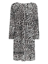 Mercy Delta Dresses Mercy Delta Lambton Leopard Ombre Monochrome Dress izzi-of-baslow