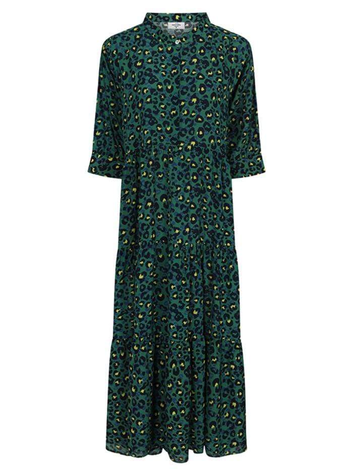 Mercy Delta Dresses Mercy Delta Wollaton Green Painterley Animal Electric Dress izzi-of-baslow