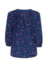 Mercy Delta Tops Mercy Delta Clevedon Ladybird Sapphire Printed Blouse izzi-of-baslow