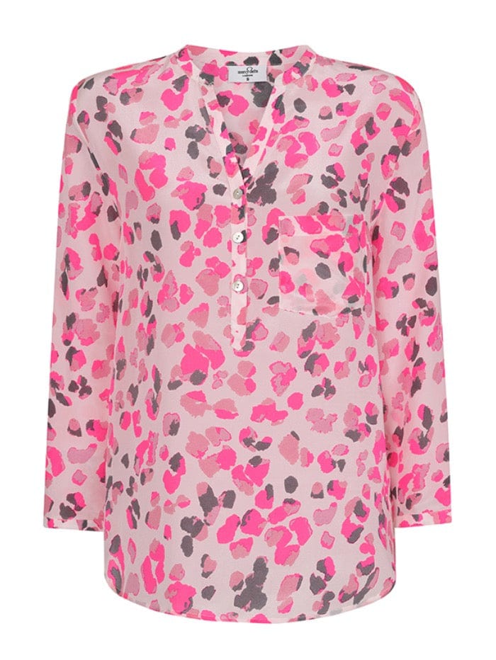 Mercy Delta Tops Mercy Delta Stanford Pebble Delight Pink Printed Blouse izzi-of-baslow