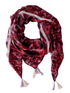 Oui Accessories One Size Oui Deep Red & Purple Printed Scarf 77621 349 izzi-of-baslow