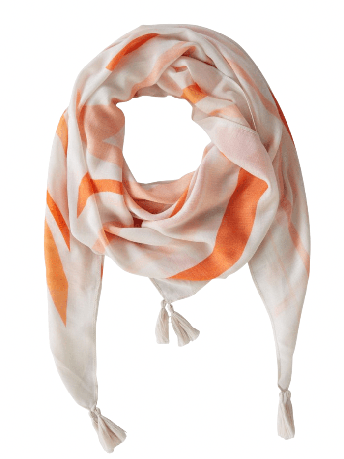 Oui Accessories One Size Oui Orange Printed Scarf 78361 281 izzi-of-baslow