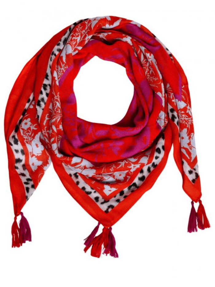 Oui Accessories One Size Oui Red Scarf 73038 izzi-of-baslow