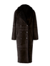 Oui Coats and Jackets Oui Black Reversible Faux Suede Long Coat 77350 9990 izzi-of-baslow