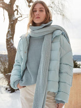 Oui Coats and Jackets Oui Cloud Blue Padded Jacket 74183 5110 izzi-of-baslow