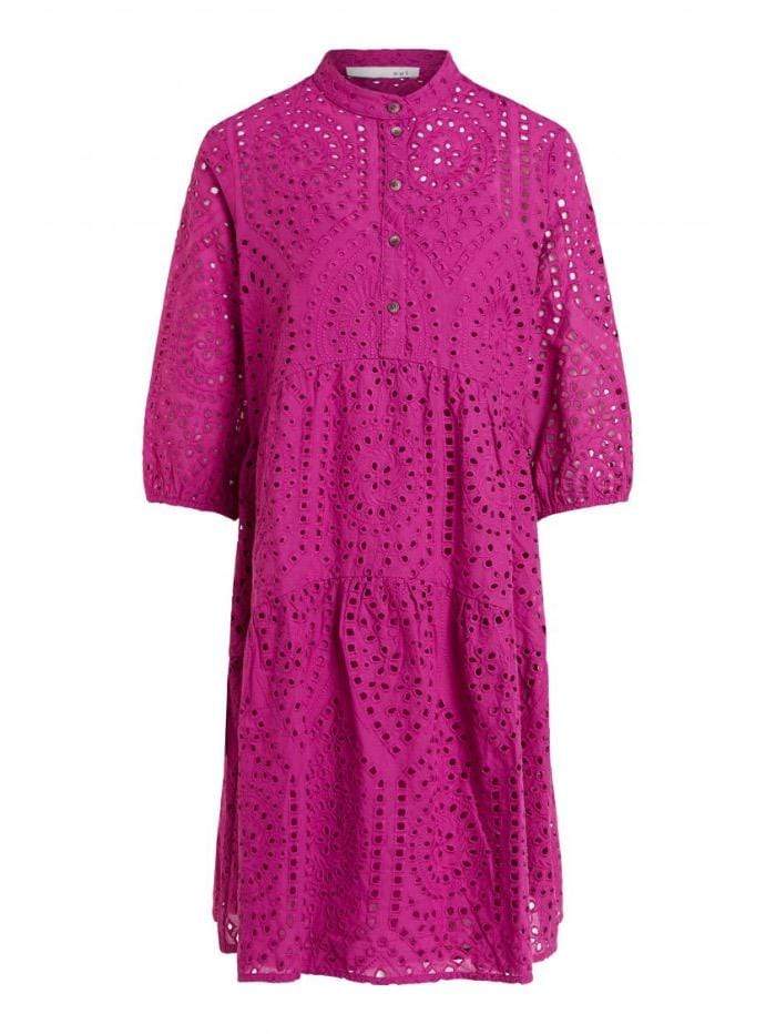 Oui Dresses Oui Dark Pink Lacey Festival Fuchsia Dress 73060 izzi-of-baslow
