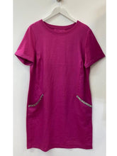Oui Dresses Oui Pink Diamante Pocket Linen T Shirt Dress 73323 3440 izzi-of-baslow