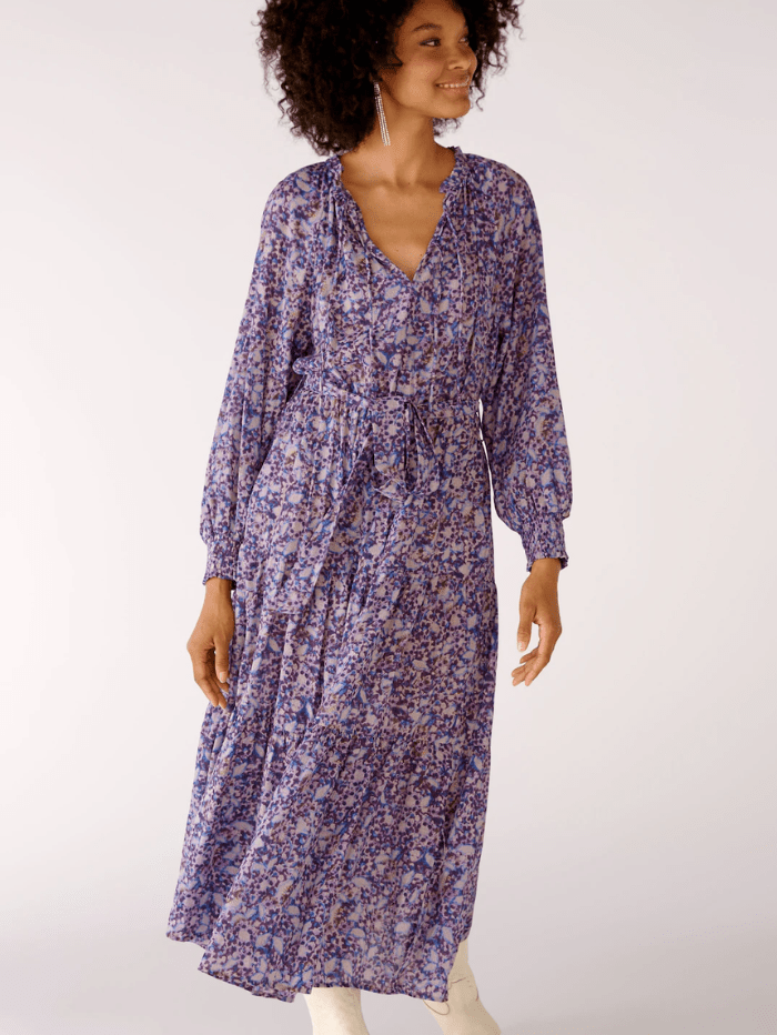 Oui Dresses Oui Purple Floral Maxi Dress 77950 444 izzi-of-baslow