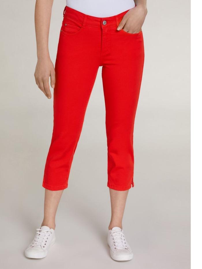 Oui Jeans Oui Fiery Red Cropped Jeans 73364 3584 izzi-of-baslow