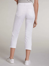 Oui Jeans Oui White Cropped Jeans Split Hem 73364 izzi-of-baslow