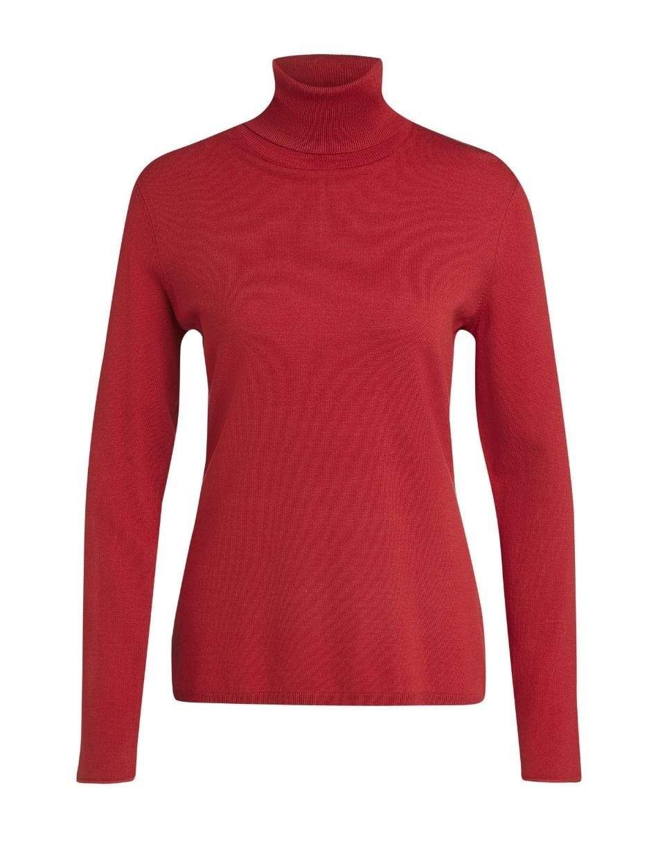 Oui Jumper Oui Red Polo Necked Sweater 70503 izzi-of-baslow