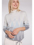 Oui Knitwear Oui Jumper Light Grey Pale Blue 74457 0909 izzi-of-baslow