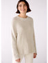 Oui Knitwear Oui Knitted Warm White and Camel Jumper 73787 0107 izzi-of-baslow