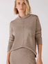 Oui Knitwear Oui Taupe High Neck Knitted Jumper 77618 8131 izzi-of-baslow