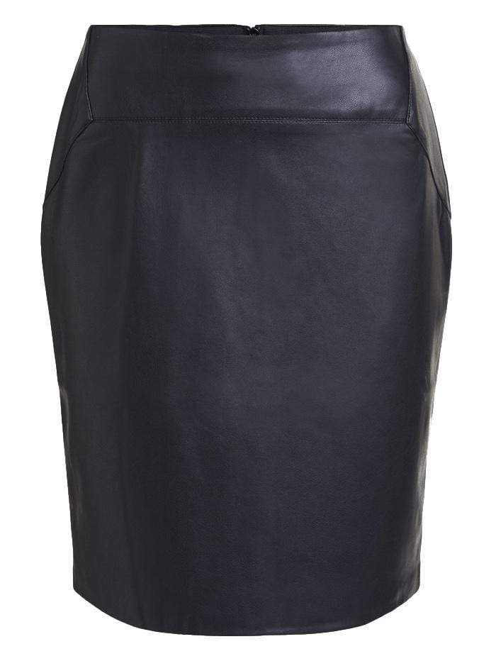 Oui Skirts Oui Black Vegan Leather Skirt 71984 1311699 izzi-of-baslow