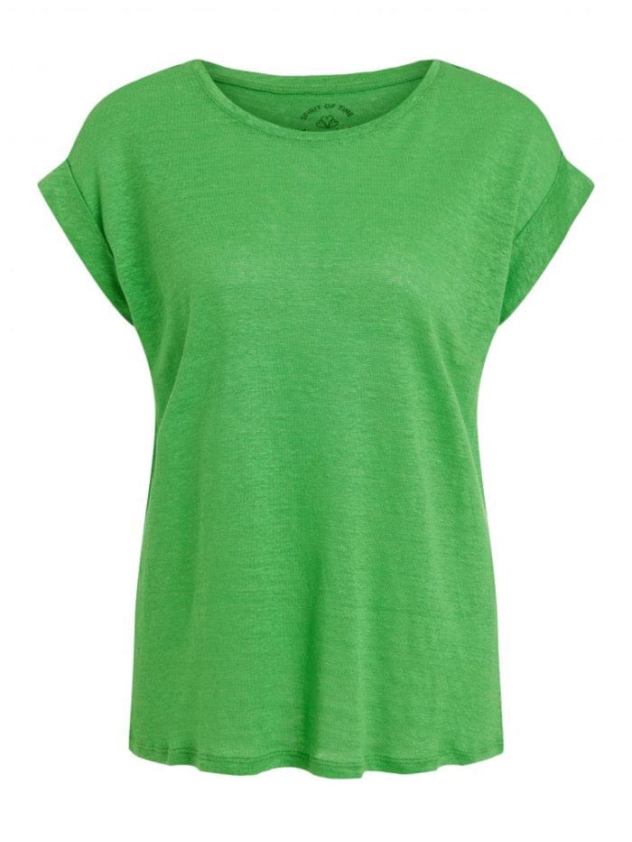 Oui Tops Oui Basic Green T-Shirt 76319 6236 izzi-of-baslow