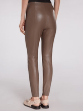 Oui Trousers Oui Taupe Faux Leather Leggings 71726 8164 izzi-of-baslow