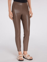 Oui Trousers Oui Taupe Faux Leather Leggings 71726 8164 izzi-of-baslow