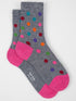 Paul Smith Accessories One / Multi Paul Smith Grey Rainbow Polka Dot Socks W1A-131KV-HF749 47 izzi-of-baslow