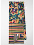 Paul Smith Accessories One Size Paul Smith Floral Stripe Silk Scarf W1A-557F-ES03 92 izzi-of-baslow