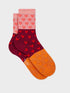 Paul Smith Accessories One Size Paul Smith Priyanka Heart Socks in Pink Burgundy And Orange W1A-086D-EF347-20-0 izzi-of-baslow