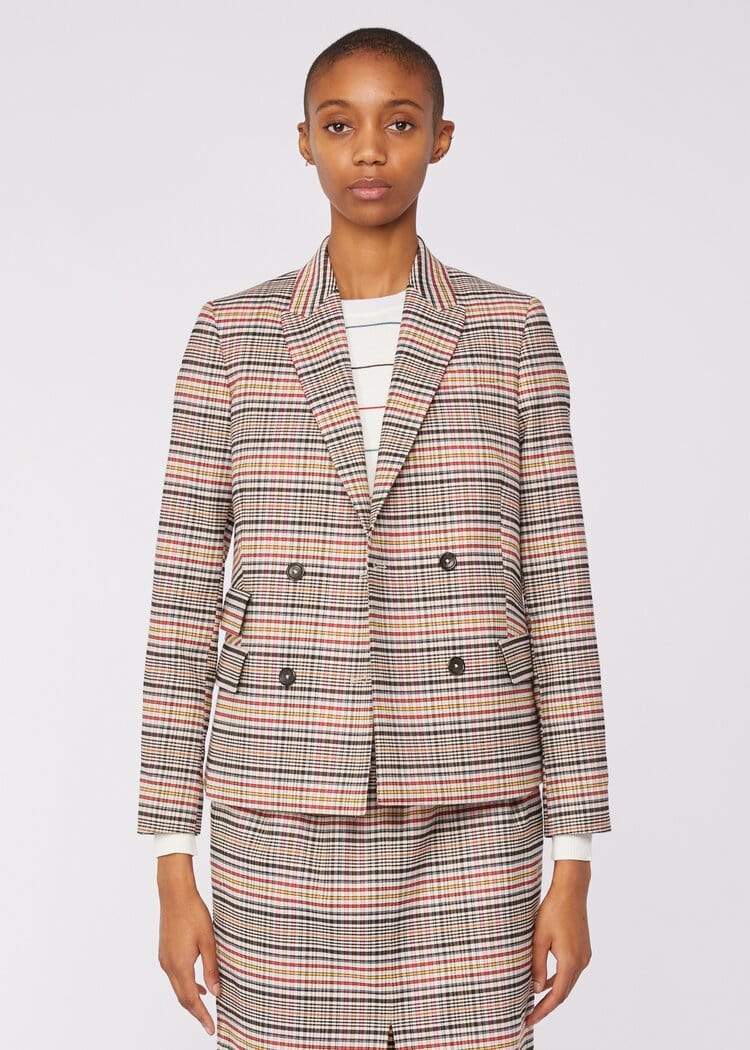 Paul Smith Coats and Jackets Paul Smith Double Breasted Checked Jacket W2R-152J-A30552 izzi-of-baslow