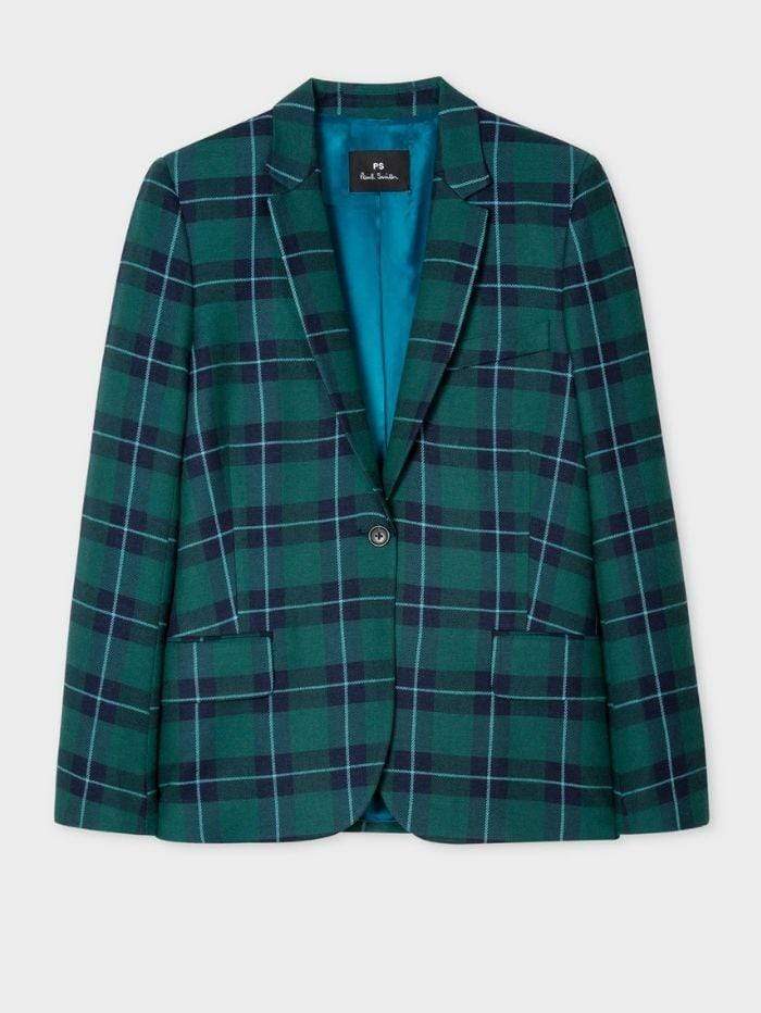 Paul Smith Coats & Jackets Paul Smith Green Tartan Jacket W2R-207J-E30641 izzi-of-baslow