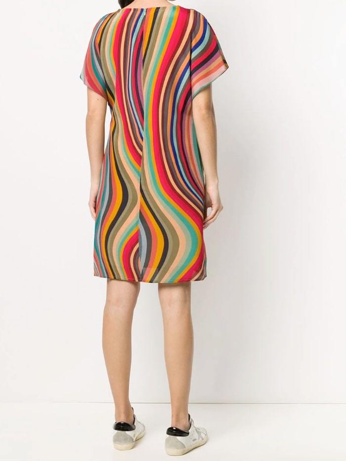 Paul Smith Dresses Paul Smith Black Swirl Print Silk Dress W2R-392D-E30425 izzi-of-baslow