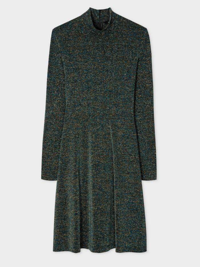 Paul Smith Dresses Paul Smith Glitter Funnel Neck Dress W2R-399D-E30646 izzi-of-baslow
