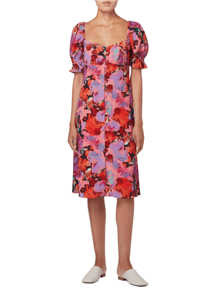 Paul Smith Dresses Paul Smith Pink Floral Printed Dress W2R-540D-K31018-20 izzi-of-baslow