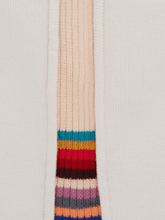 Paul Smith Knitwear Paul Smith Cream Roll Neck Stripe Detail Jumper W2R-183N-J30970 02 izzi-of-baslow