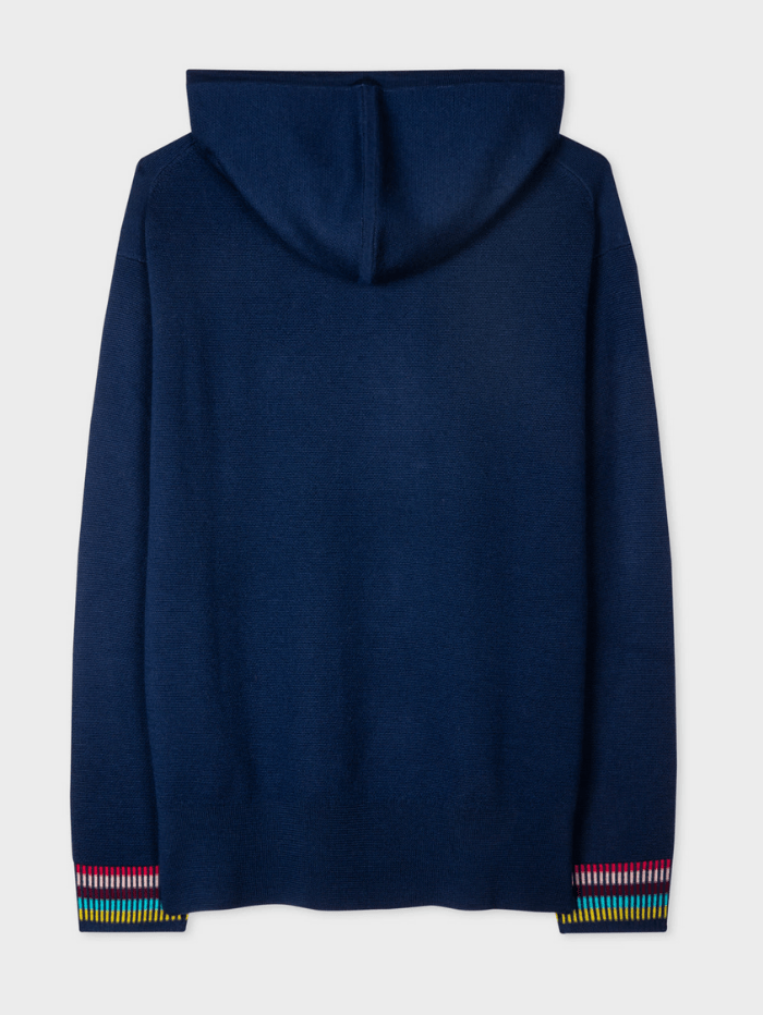 Paul Smith Knitwear Paul Smith Navy Knitted Hoodie W2R-983K-G30843 izzi-of-baslow