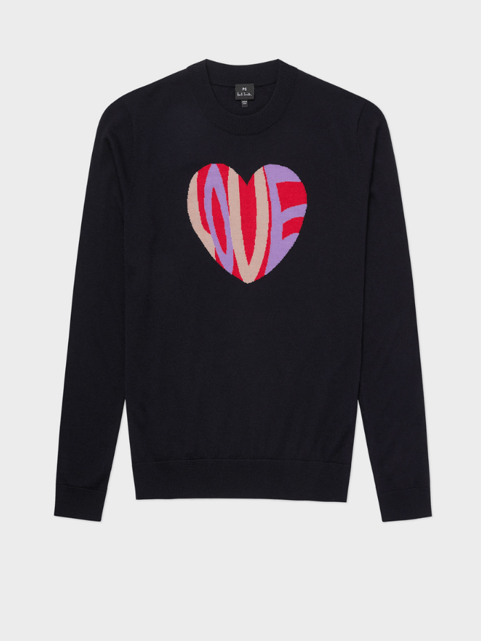 Paul Smith Knitwear Paul Smith Navy Love Heart Sweater W2R-094N-H30905 49 izzi-of-baslow