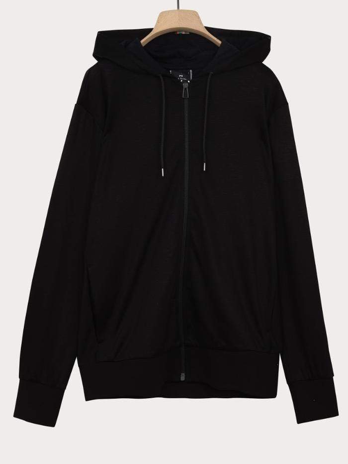 Paul Smith Loungewear Paul Smith Black Zip Hoodie With Swirl Detail W2R-218V-G20081 79B izzi-of-baslow