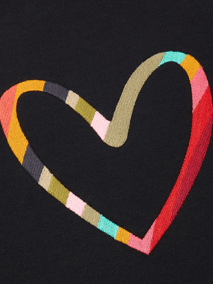 Paul Smith Loungewear Paul Smith S Black Swirl Print Heart Sweatshirt W2R-142V-GP2838 79 izzi-of-baslow